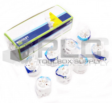 BOX OF 8 NEW LEVITON 000-8681-SOCKET ADAPTER 8681