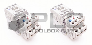 LOT OF 2 ALLEN BRADLEY 100-C09*10  /A CONTACTOR W/ 193-EA1CB /B RELAY 