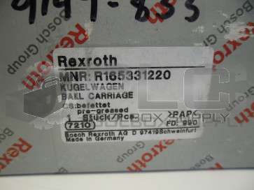 NEW REXROTH BOSCH R165331220 RUNNER BLOCK BALL BEARING