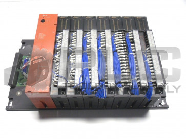 MITSUBISHI A61P PROGRAMMABLE CONTROLLER, (7) AY51 AND RACK