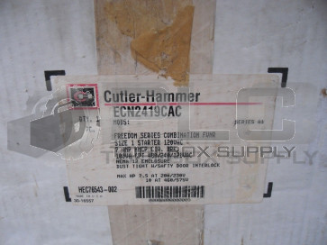 NEW CUTLER HAMMER ECN2419CAC COMBINATION STARTER SIZE1