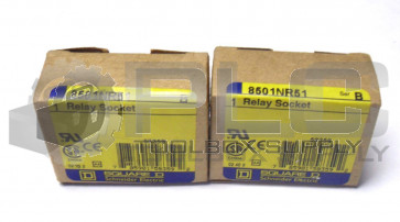 LOT OF 2 NEW SQUARE D 8501NR51 SERIES B RELAY SOCKET 8501 NR-51