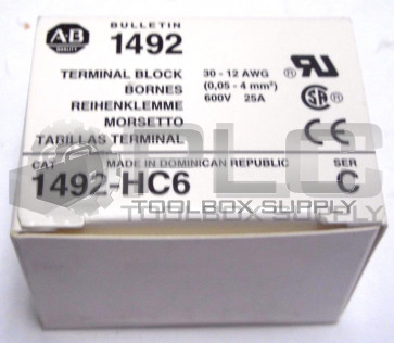 NEW ALLEN BRADLEY 1492-HC6 SERIES C PANEL MOUNT BLOCK, HIGH-DENSITY 6-POLE WHITE