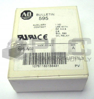 NEW ALLEN BRADLEY 595-A02 SERIES A AUXILIARY CONTACT 