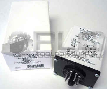 NEW MACROMATIC TR-50222-05 TIME DELAY RELAY ON DELAY SERIES D INPUT VOLTAGE 120V