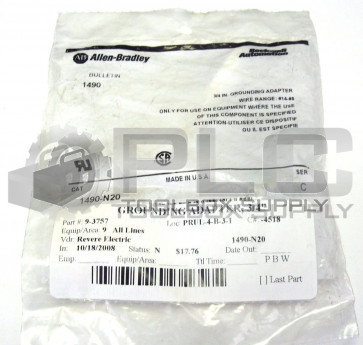 NEW ALLEN BRADLEY 1490-N20 SERIES C GROUNDING ADAPTER