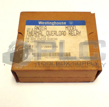 NEW WESTINGHOUSE OVERLOAD RELAY AN31A 1 POLE SIZE 3