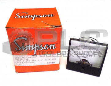 NEW SIMPSON MODEL 1227 0-150 FPM PANEL METER UL 02550 DCA 2.5'