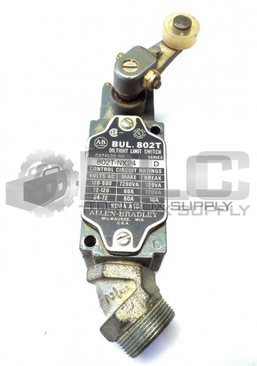ALLEN BRADLEY 802T-NX24 BUL. 802T OIL TIGHT LIMIT SWITCH