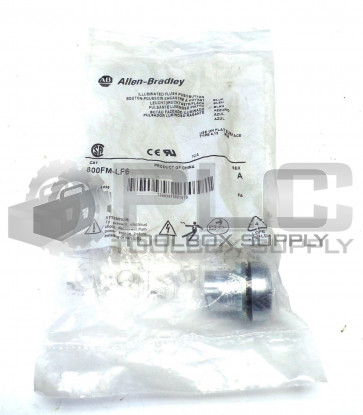 NEW ALLEN BRADLEY 800FM-LF6 ILLUMINATED FLUSH PUSH BUTTON