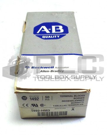 NEW LOT OF 50 ALLEN BRADLEY 1492-HM3 TERMINAL BLOCKS