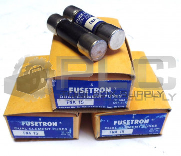 LOT OF 13 NEW FUSETRON FNA-15 DUAL-ELEMENT FUSES FNA15 