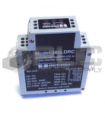 B&B ELECTRONICS 485LDRC OPTICALLY ISOLATED RS-232 TO RS-422/485 CONVERTER W/ LED