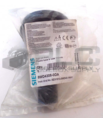 NEW SIEMENS 8WD4308-0DA PLASTIC BASE AND TUBE 110 MM 8WD43080DA
