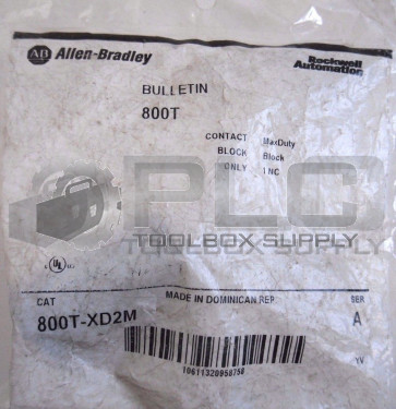 NEW ALLEN BRADLEY 800T-XD2M CONTACT BLOCK 