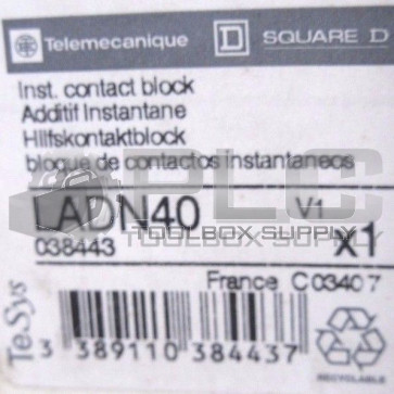 NEW TELEMECANIQUE LADN40 SQUARE D CONTACT BLOCK