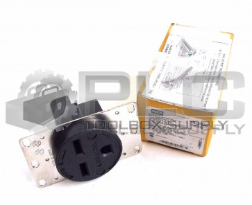 NEW HUBBELL HBL9330 FLUSH MOUNT RECEPTACLE 30A 250VAC 2 POLE 3 WIRE 9330