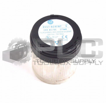 ALLEN BRADLEY 855T-B24FN7 /C FLASHING INCANDESCENT 24V SERIES C