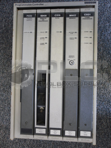 MODICON P1-984A-832 SLOT RACK WITH P930 S908 C916 M907 C921
