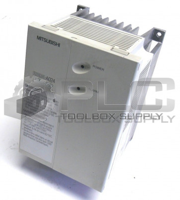 MITSUBISHI FR-A024-0.75K-UL DRIVE FREQROL INVERTER 1HP 5AMP 3PHASE 200-230VAC