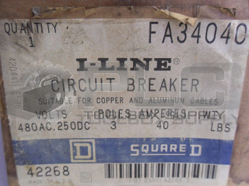 NEW SQUARE D CIRCUIT BREAKER FA34040