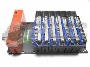MITSUBISHI A61P PROGRAMMABLE CONTROLLER, (3) AY51, (4) AX41 AND RACK