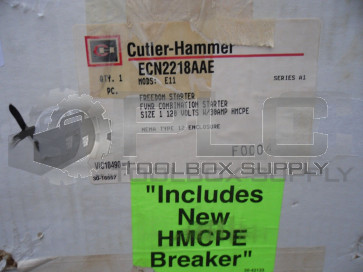 NEW CUTLER HAMMER ECN2218AAE COMBINATION STARTER SIZE1
