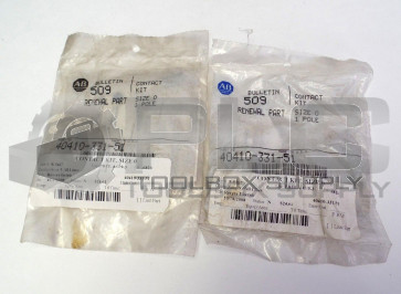 LOT OF 2 NEW ALLEN BRADLEY 40410-331-51 SIZE 0 CONTACT KIT