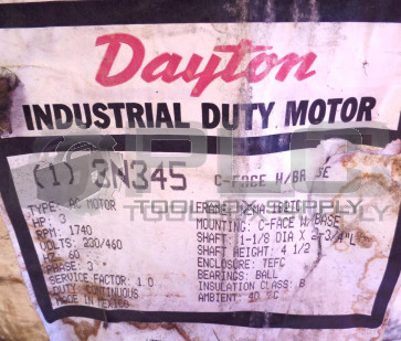 NEW DAYTON MOTOR 3N345 INDUSTRIAL DUTY 3N345C
