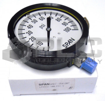 NEW SPAN LFS312-100-PSI-G 0-100 PSI 1/4" 1541207