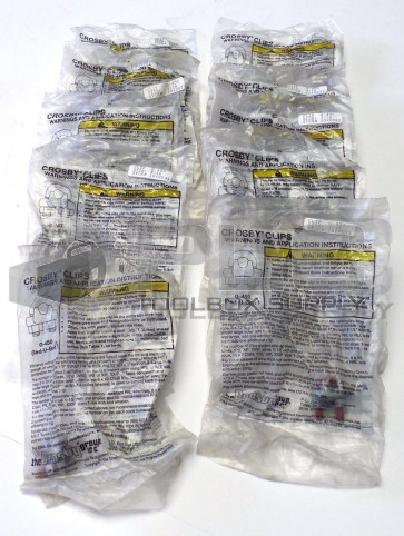 NEW LOT OF 10 3/16" G-450 CROSBY WIRE ROPE CABLE CLAMPS CLIP G450 RED U BOLT