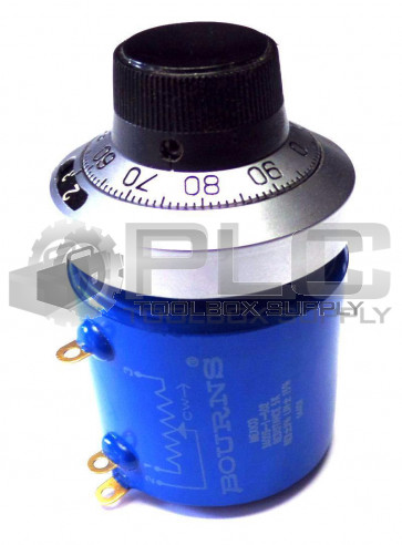 NEW BOURNS 3400S-1-502 POTENTIOMETER WIREBOUND RESISTANCE 5K W/KNOB