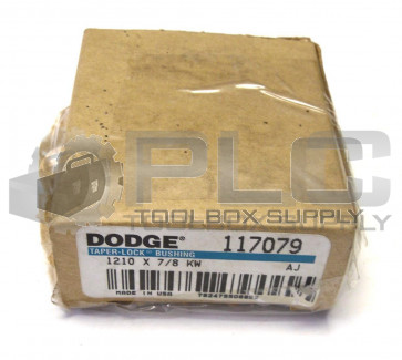 NEW DODGE 117079 1210 X 7/8 KW TAPER LOCK BUSHING