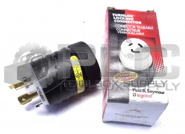 NEW PASS & SEYMOUR L530PGCM TURNLOK PLUG 3W 30A 125V