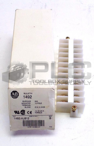 NEW ALLEN BRADLEY 1492-HJ812 SURFACE MOUNTED TERMINAL BLOCK