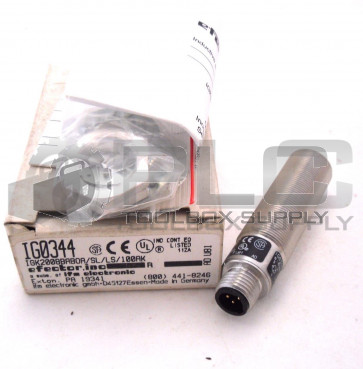 NEW IFM EFECTOR IG0344 PROXIMITY SWITCH INDUCTIVE 8MM RANGE W/QD