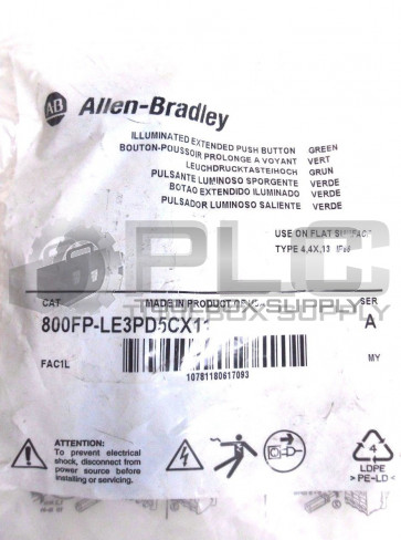 NEW ALLEN BRADLEY 800FP- LE3PD5CX11 ILLUMINATED PUSH BUTTON