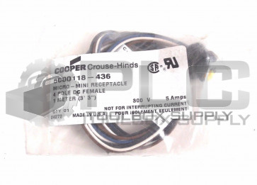 NEW COOPER 5000118-436 MICRO-MINI RECEPTACLE