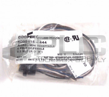 NEW COOPER 5000118-444 MICRO-MINI RECEPTACLE