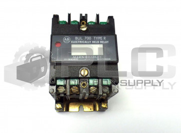 ALLEN BRADLEY 700-R400A2 SER B ELECTRICALLY HELD RELAY BUL-700 TYPE R 240V 60HZ