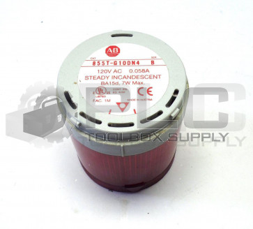 ALLEN BRADLEY 855T-G10DN4 CONTROL TOWER STACK LIGHT 120V SER B