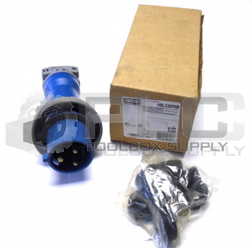 NEW HUBBELL HBL330P6W PIN AND SLEEVE WATERTIGHT PLUG 30A 250VAC