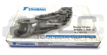 NEW TSUBAKI RS80-1-RP-U A110113 ROLLER CHAIN 120 LINKS