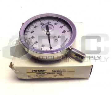 NEW ASHCROFT 35109SW02L100 DURALIFE GAUGE 0-100 PSI