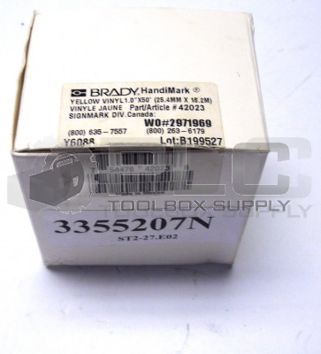 NEW BRADY 42023 YELLOW VINYL 1" X 50' HANDIMARK Y6088