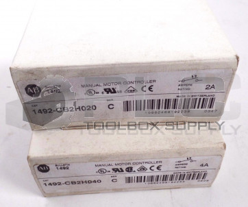 NEW ALLEN BRADLEY 1492-CB2H040 CIRCUIT BREAKER AND 1492-CB2H020