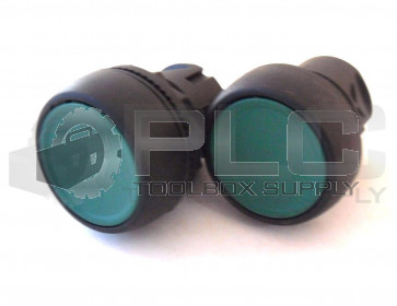 LOT OF 2 NEW ALLEN BRADLEY 800FP-LF3 /A GREEN ILLUMINATED FLUSH PUSH BUTTON