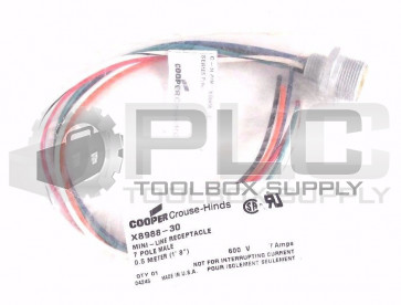 NEW COOPER CROUSE-HINDS X8988-30 MINI-LINE RECEPTACLE