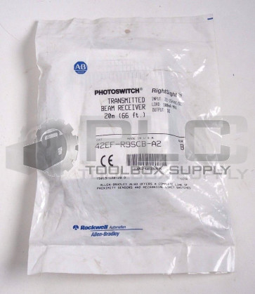 NEW ALLEN BRADLEY 42EF-R9SCB-A2 SER B PHOTOSWITCH TRANSMITTED BEAM RECEIVER 20M
