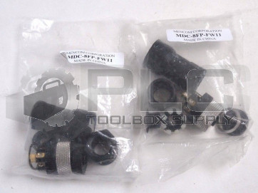 NEW LOT OF 2 MENCOM MDC-8FP-FW11 8 POL FIELD WIREABLE FEM PLUG